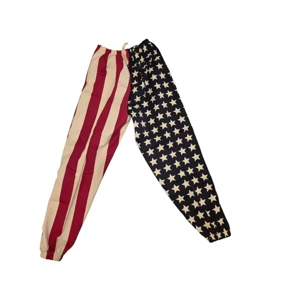 American Flagwear USA Vintage 100% Cotton Canvas JoggerStyle Pants Unisex sz M